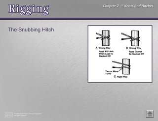 © 2015 by American Technical Publishers
All rights reserved
Chapter 2 — Knots and Hitches
The Snubbing Hitch
 