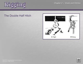 © 2015 by American Technical Publishers
All rights reserved
Chapter 2 — Knots and Hitches
The Double Half Hitch
 