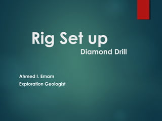 Ahmed I. Emam
Exploration Geologist
Rig Set up
Diamond Drill
 