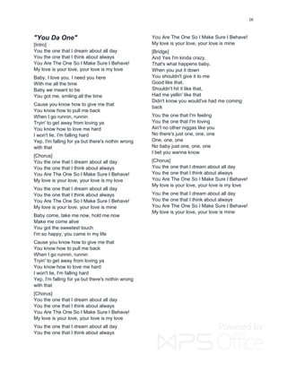 Rihanna Hit Lyrics