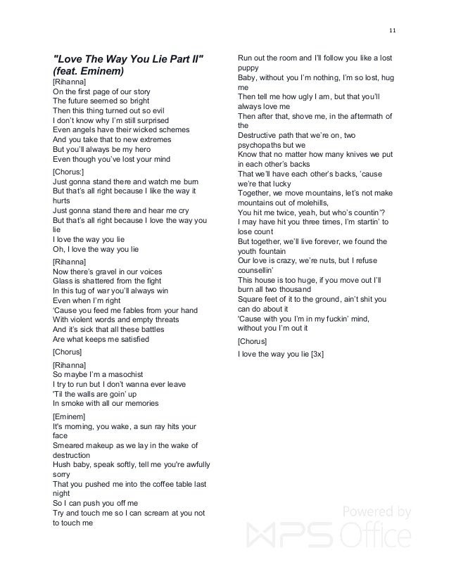 Rihanna Hit Lyrics