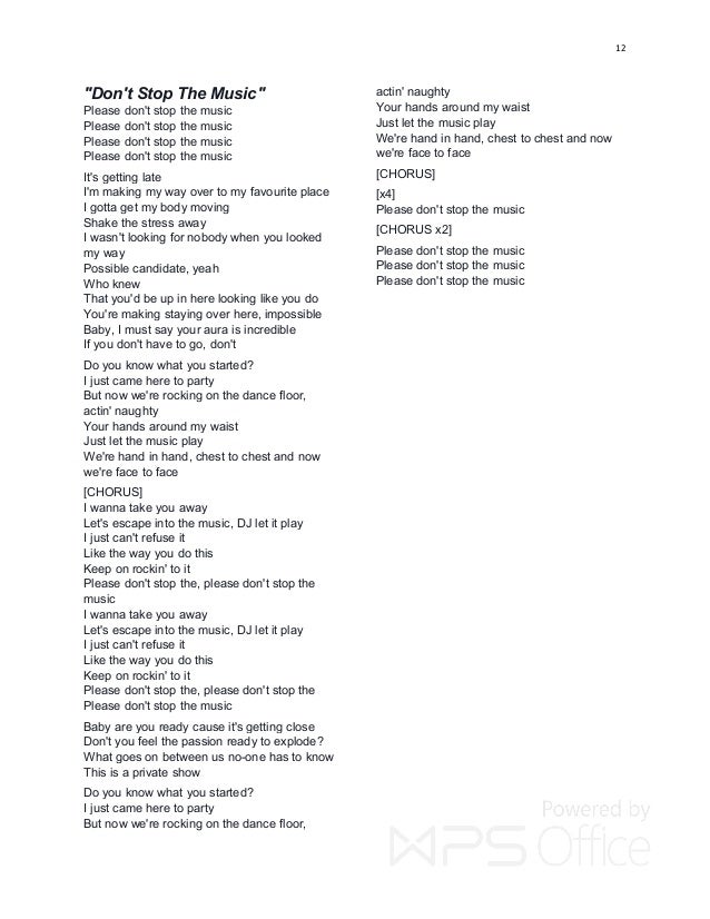 Rihanna Hit Lyrics