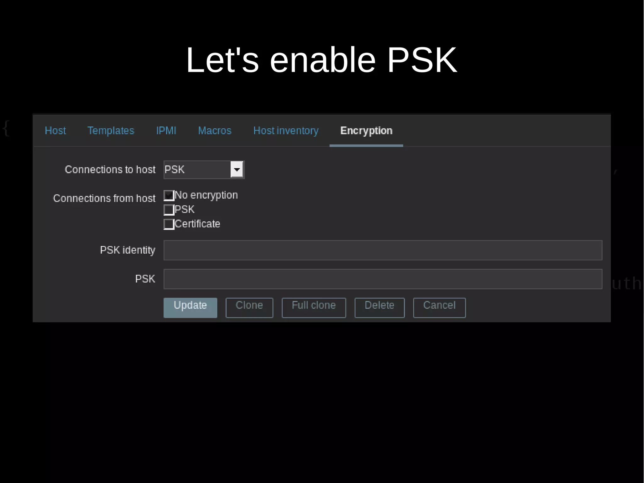 Let's enable PSK
 
