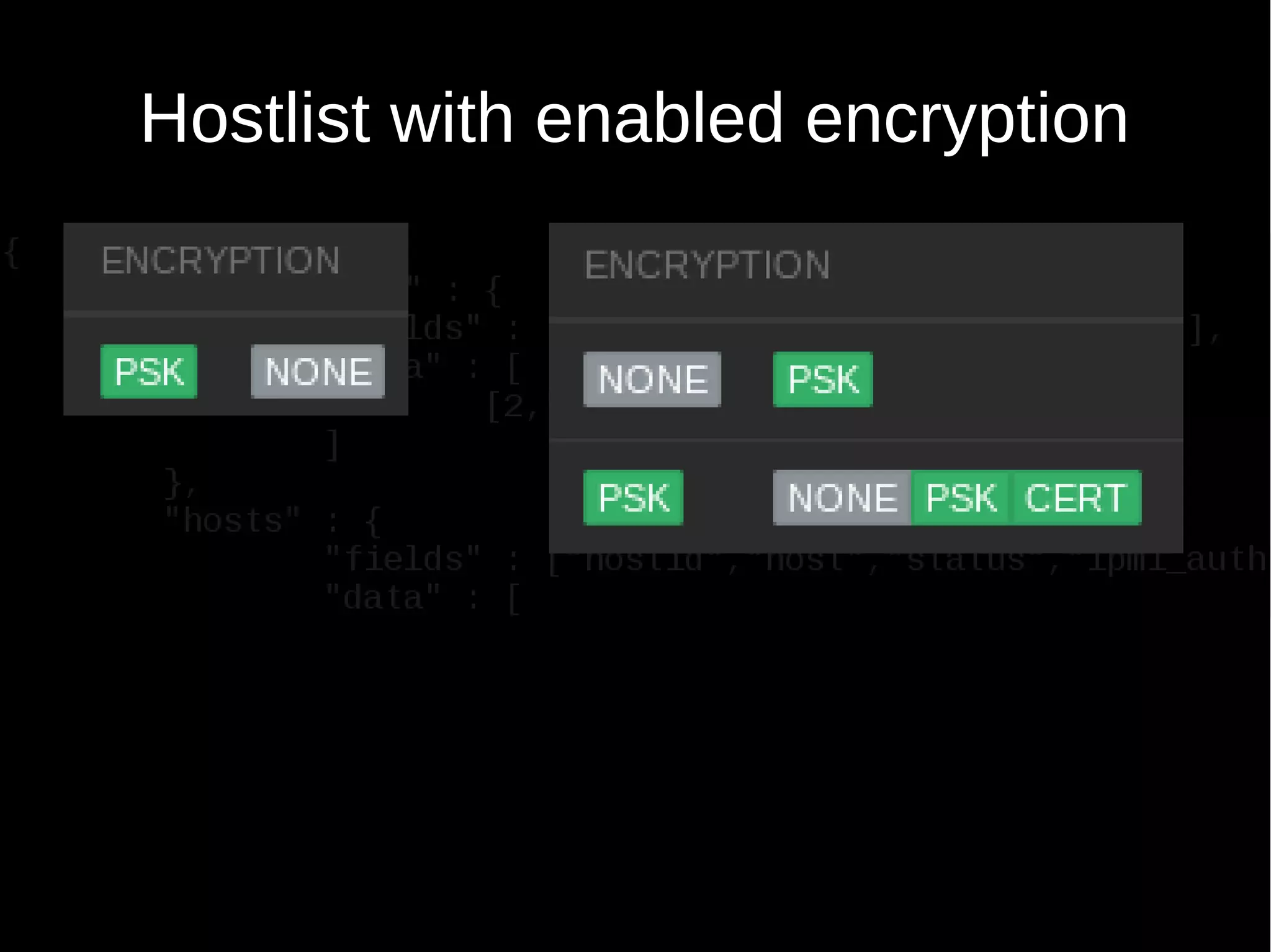 Hostlist with enabled encryption
 
