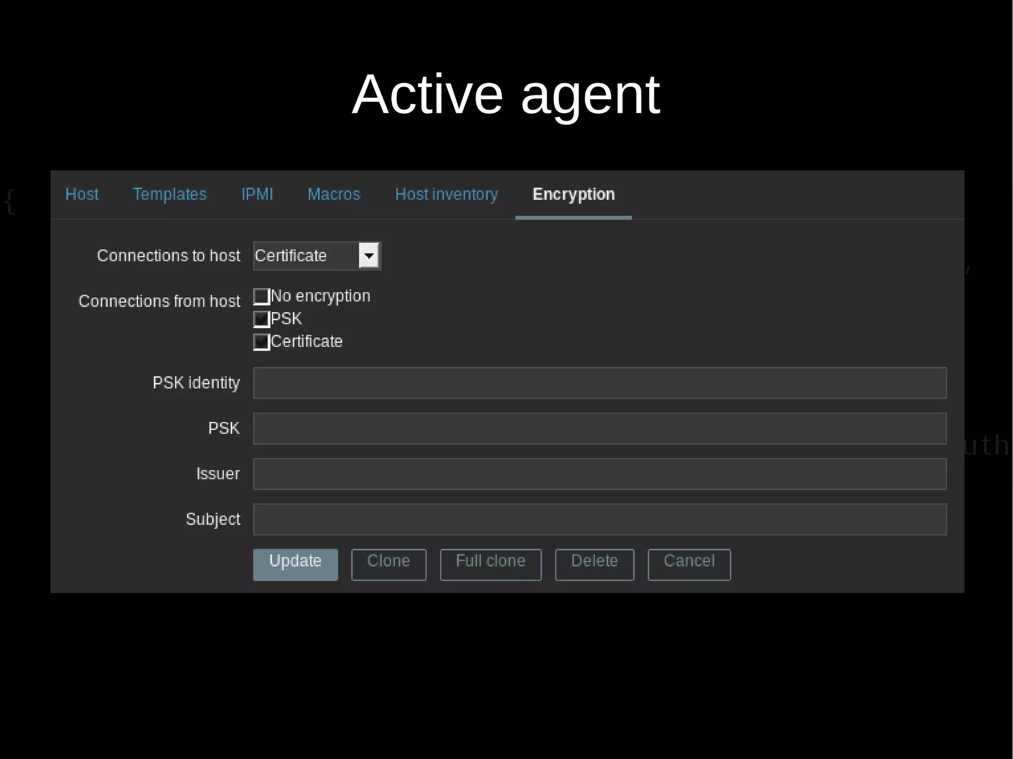 Active agent
 