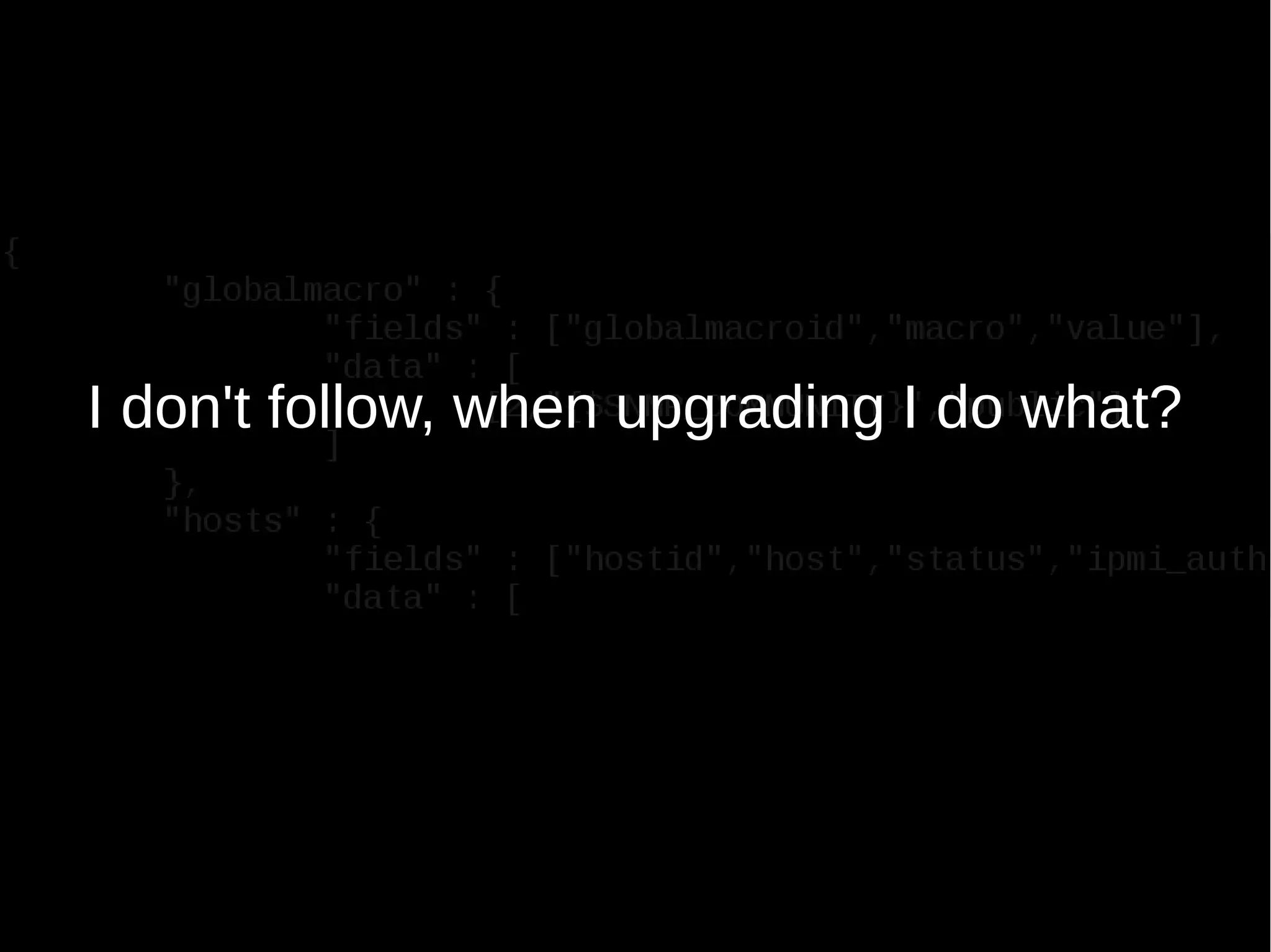 I don't follow, when upgrading I do what?
 