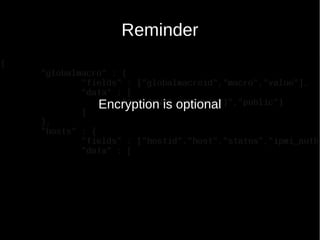 Reminder
Encryption is optional
 