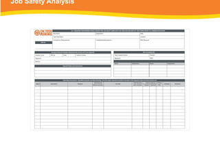 Job Safety Analysis
 