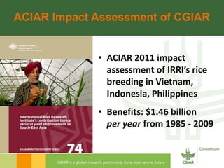 Rijsberman cgiar science overview funders forum 2-11-2012