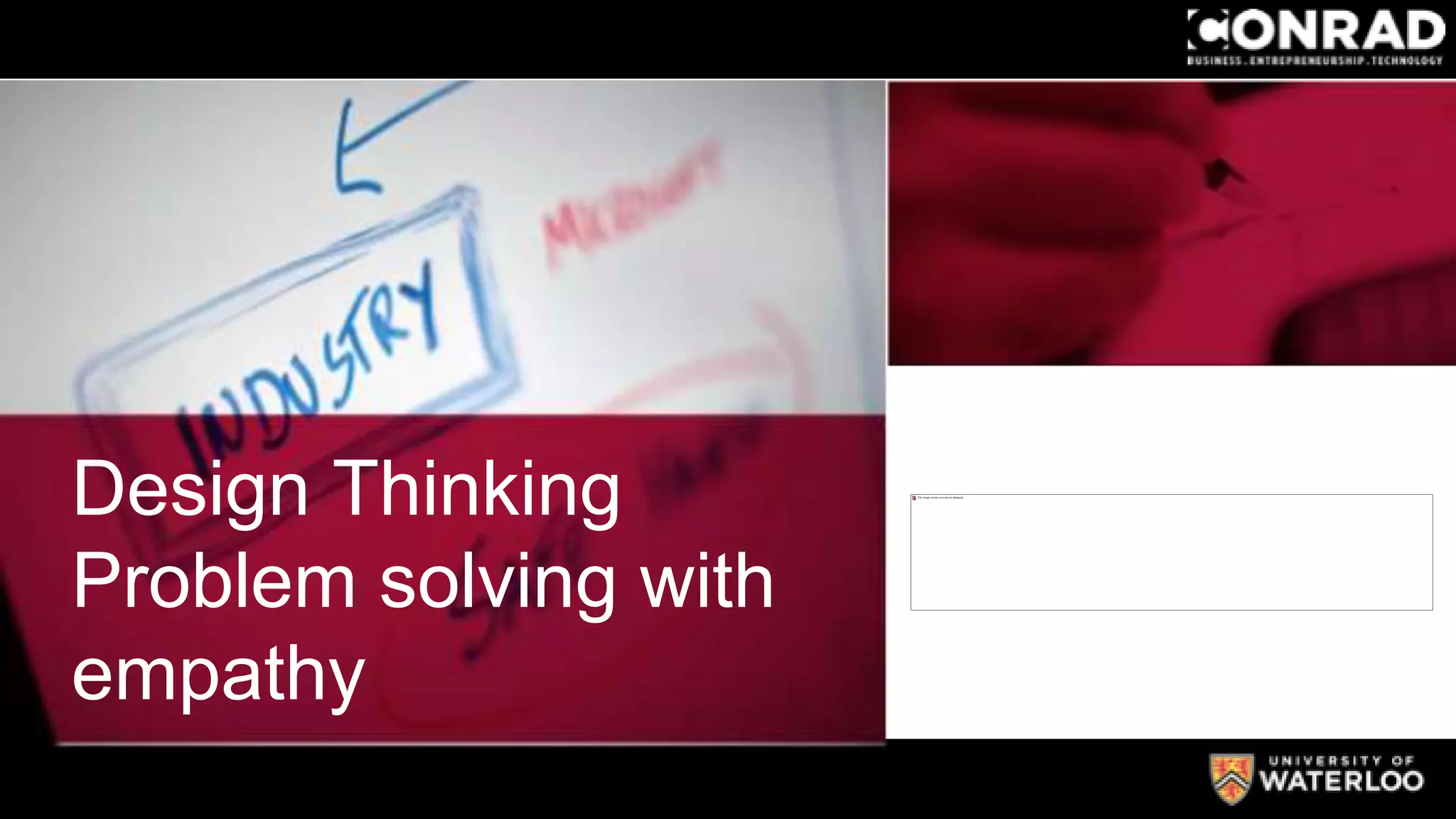 Design Thinking
Problem solving with
empathy
 