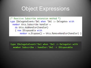 Object Expressions