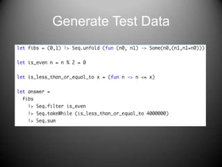 Generate Test Data
