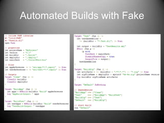 Automated Builds with Fake