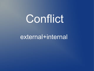 Conflict
external+internal

 