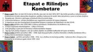 RILINDJA KOMBETARE dhe Pavaresia projekt klasa e nente | PPTX