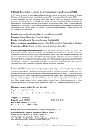 REVISTA INTERNACIONAL EM LÍNGUA PORTUGUESA | PDF