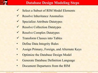Rim Based Relational Database Design Tutorial September 2008 | PPT