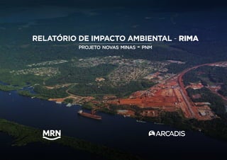 RELATÓRIO DE IMPACTO AMBIENTAL - RIMA
projeto novas minas - pnm
 