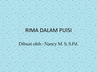 Tanda Rima Rima dalam puisi | PPTX