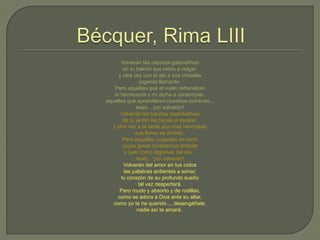 Rima liii de bécquer power point | PPTX