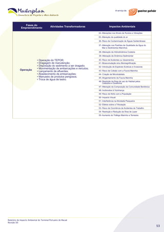 Relatório de Impacto Ambiental do Terminal Portuário de Macaé
Revisão 00

53

 
