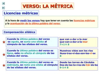 Metrico Ritmo Y Rima rima, verso y metrica.ppt género lírico lenguaje | PPT