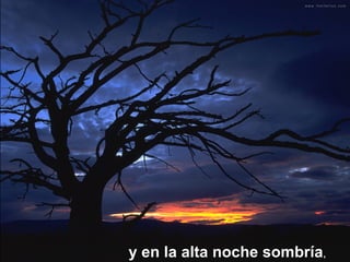 y en la alta noche sombríay en la alta noche sombría,
 