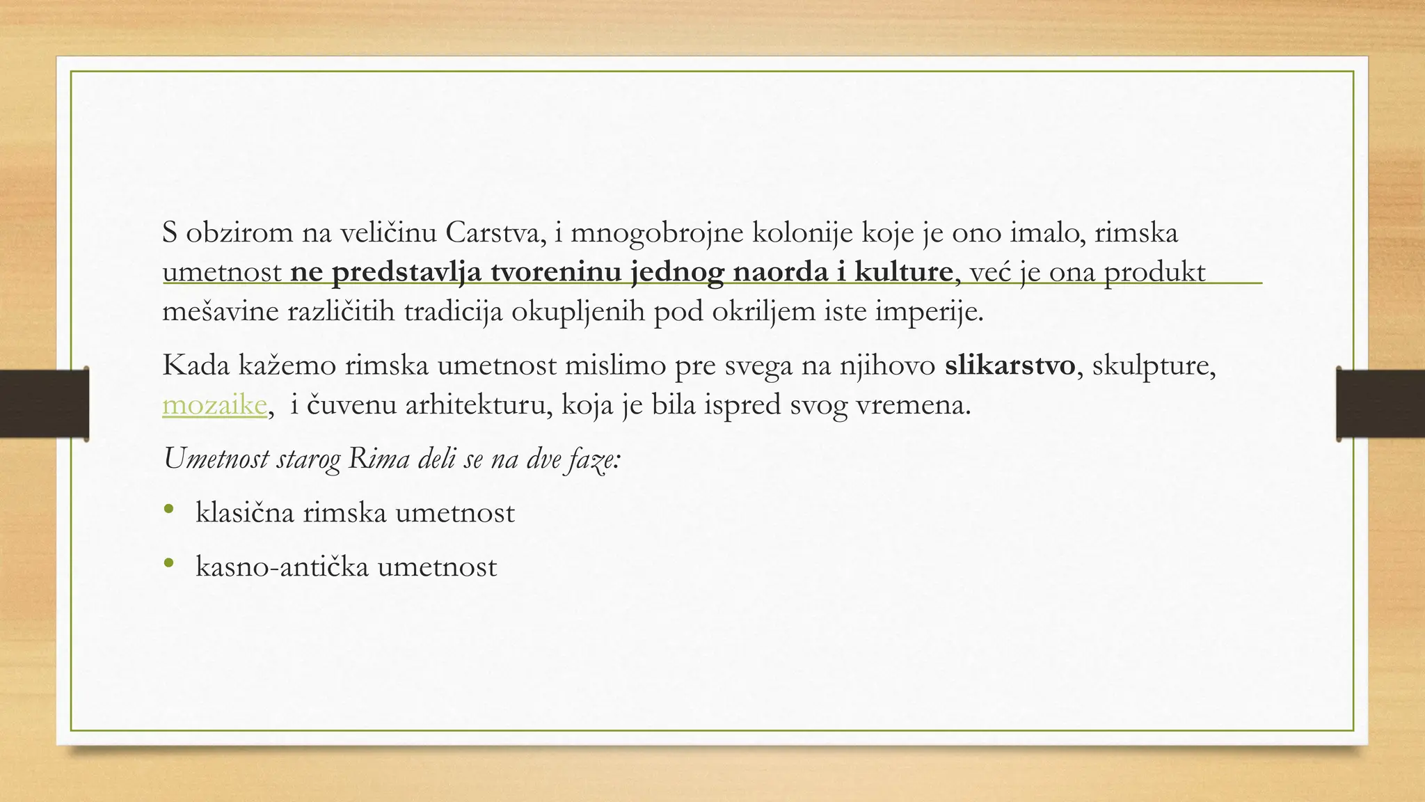 Rimska umetnost – antičko slikarstvo, mozaik i.pptx