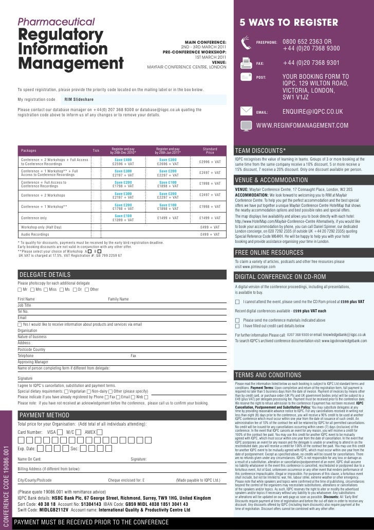 Regulatory Information Management