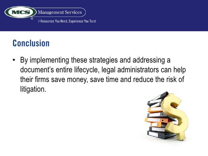 representation nonprofit management letter the MCS Firm  Management Information & Records Law and