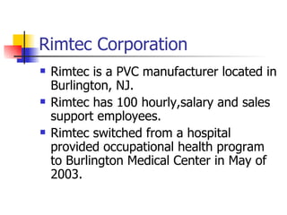 Rimtec Corporation ,[object Object],[object Object],[object Object]