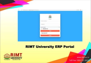 RIMT University ERP Portal
 