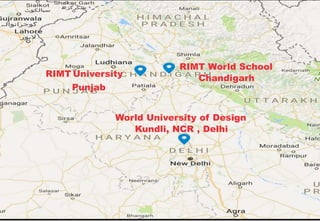 RIMT University
Punjab
RIMT World School
Chandigarh
World University of Design
Kundli, NCR , Delhi
 