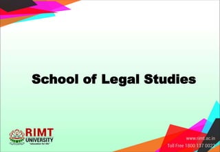 School of Legal Studies
 
