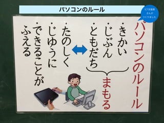 パソコンのルール   ICT支援員
            さんが
           つくりました
 