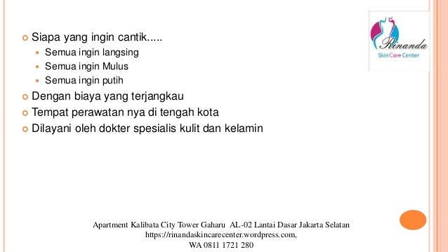 0811 1721 280 Daftar Harga Klinik Kecantikan Di Jakarta Selatan Rina