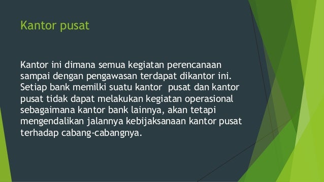 jenis-jenis kantor bank