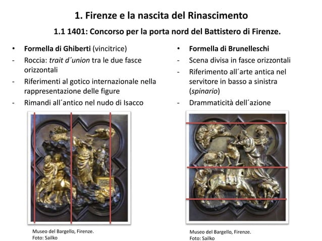 Rinascimento, prima parte, 1400 1500. Firenze. | PPTX