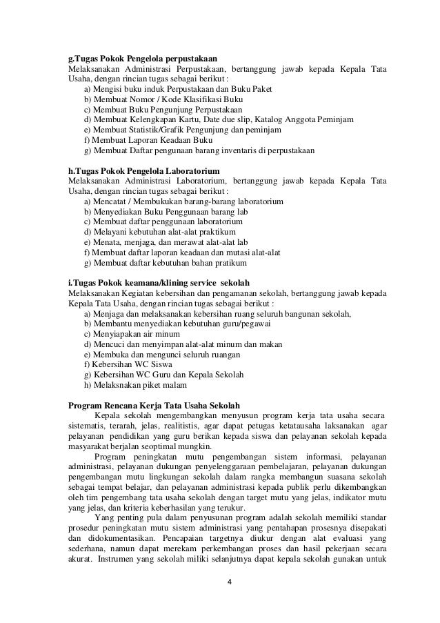 Rincian Tugas Tt Usaha