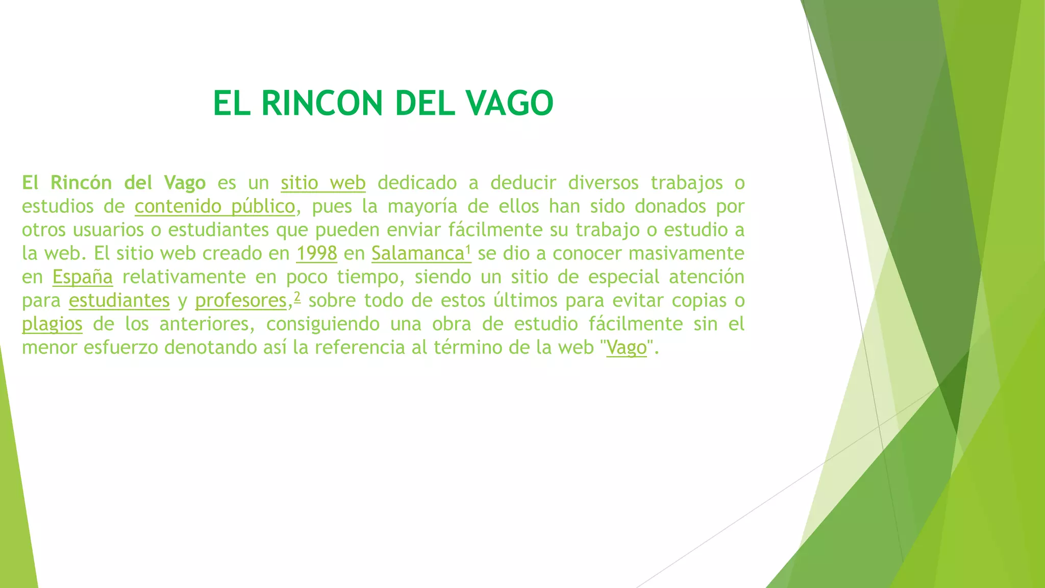Rincon del vago | PPTX