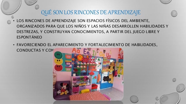 Los Rincones Rincones de aprendizaje