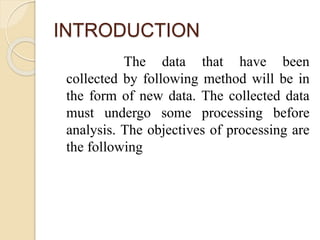 research methodology data processing EDITING | PPT