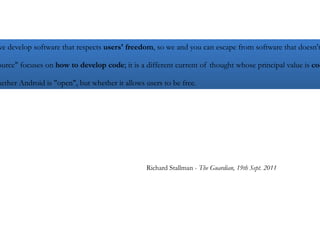 Android  open source o Software libero ? 