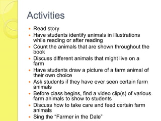 Cont…Standards:Dance1.1.1 Isolate various body parts through movement. Science 1.2.1 Use whole numbers, up to 100, in counting, identifying, measuring, and describing objects and experiences.Gardner:Bodily- KinestheticInterpersonalMusicalVerbal- Linguistic