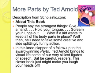 ActivitiesRead storyHave students identify animals in illustrations while reading or after readingCount the animals that are shown throughout the bookDiscuss different animals that might live on a farmHave students draw a picture of a farm animal of their own choiceAsk students if they have ever seen certain farm animalsBefore class begins, find a video clip(s) of various farm animals to show to studentsDiscuss how to take care and feed certain farm animalsSing the “Farmer in the Dale”