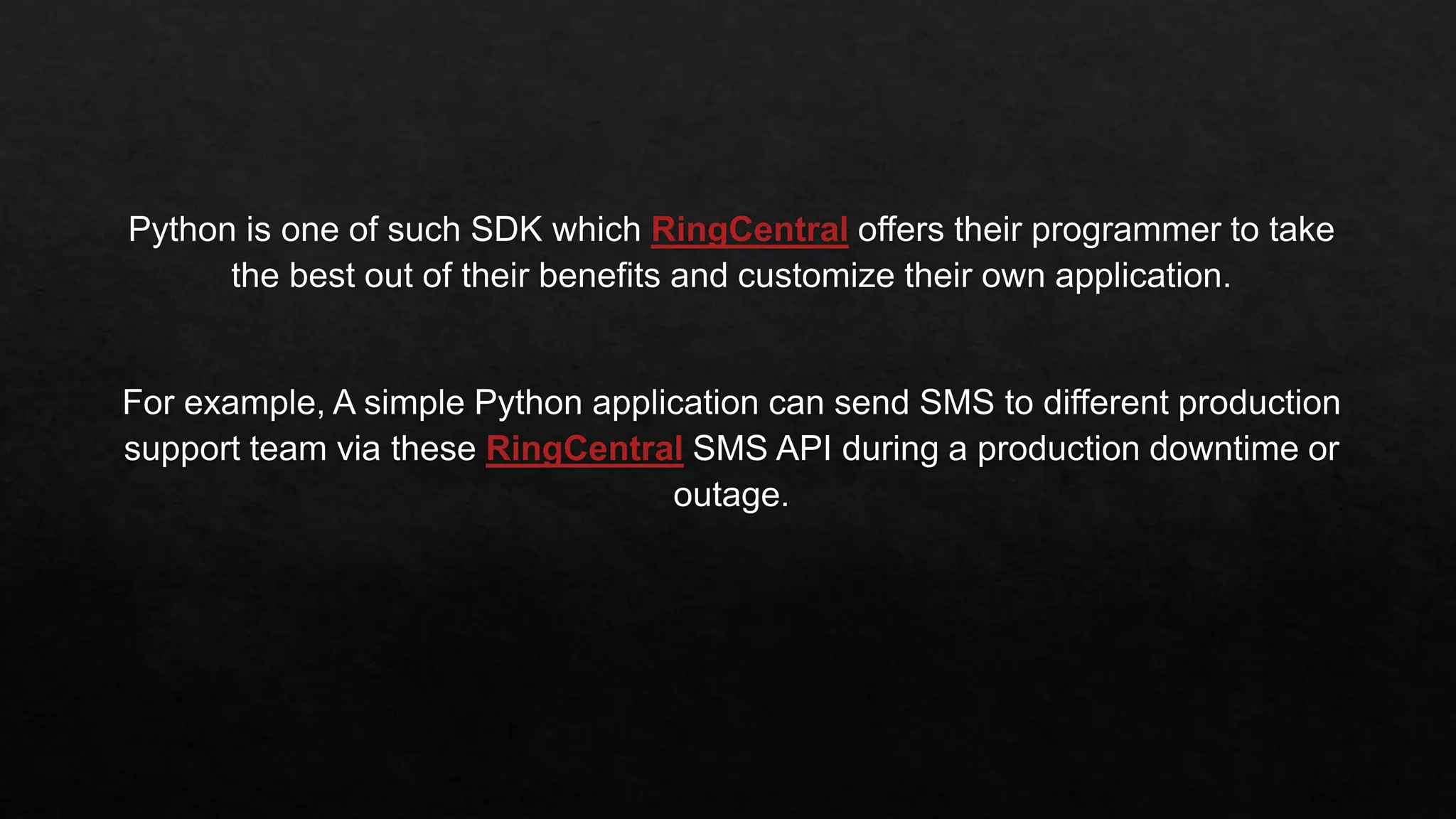 Ring central and python | PPT