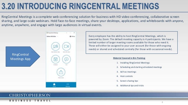 Ring Central Meetings