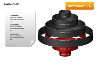 RING DIAGRAM



    EXAMPLE TEXT                text
    Place your text here.
    Replace with your own
    text

    EXAMPLE TEXT            Example text
    Place your text here.
    Replace with your own
    text
                            Example text
    EXAMPLE TEXT
    Place your text here.
    Replace with your own
    text
                            Example text



                            Example text


                            Example text

                                text
 
