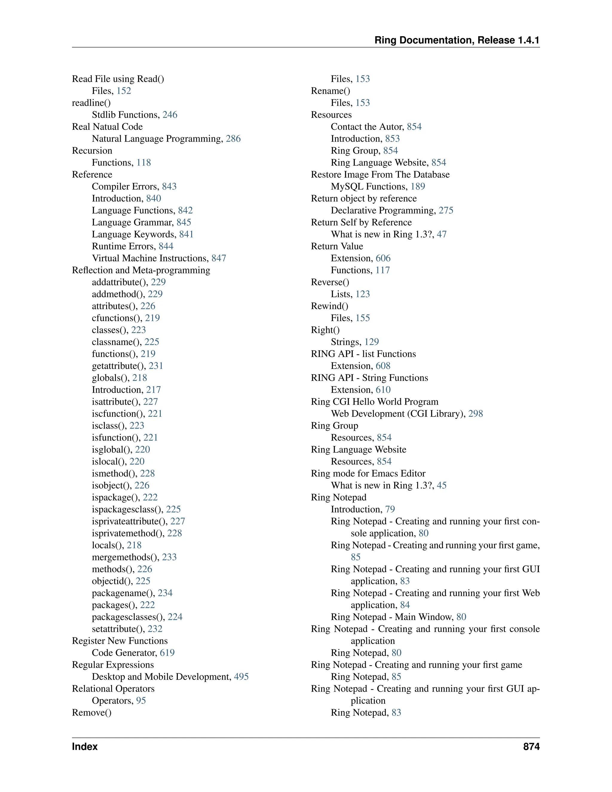 The Ring programming language - Version 1.4.1 documentation