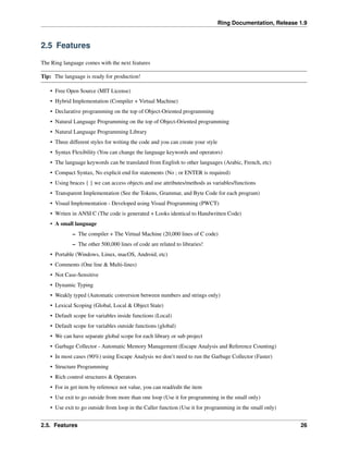 The Ring programming language - Version 1.9 documentation | PDF